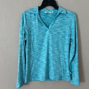 Women’s Lady Hagen Long Sleeve Golf Shirt, Small, Blue